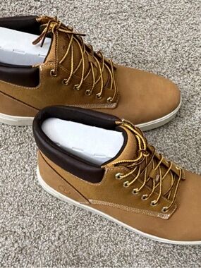 Timberland Wheat and Dark Brown Lace-Up Boots